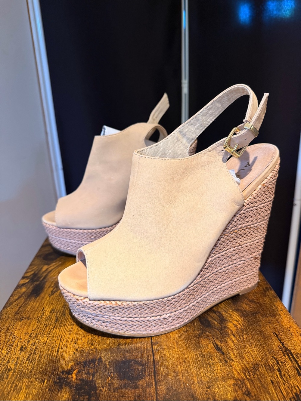 Aldo Carnett Tan Suede Wedges